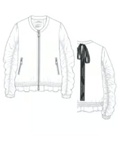 【MAISON MAVERICK】　ご予約  Gathered Sleeve Blouson with Back Ribbon