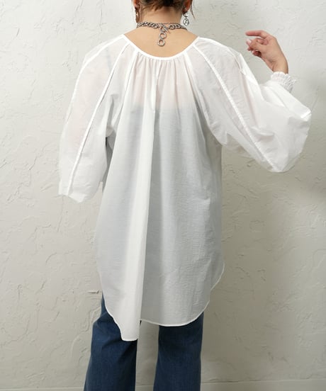 Shirring cuffs　tunic shirt【ラスト2点】