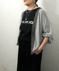 Color scheme zip knit cardigan