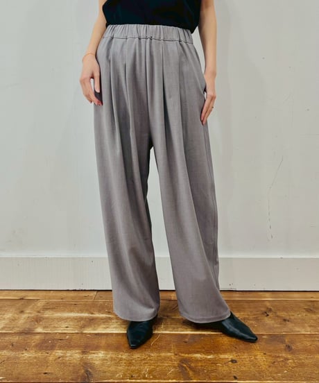 【siro de labonte】　ご予約  stretch flannel tuck easy pants