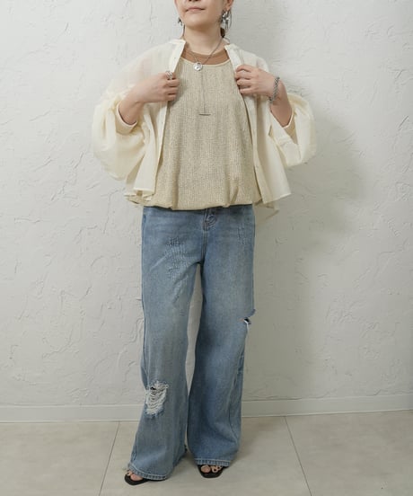 Soft rib short shirt ラスト１点！