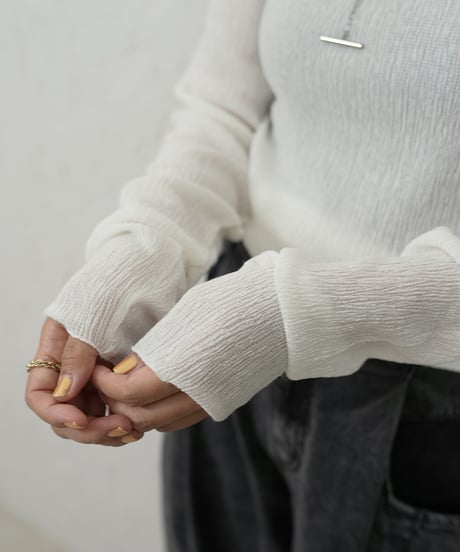 Karl Mayer　boat neck pullover【white,blackラスト2点】