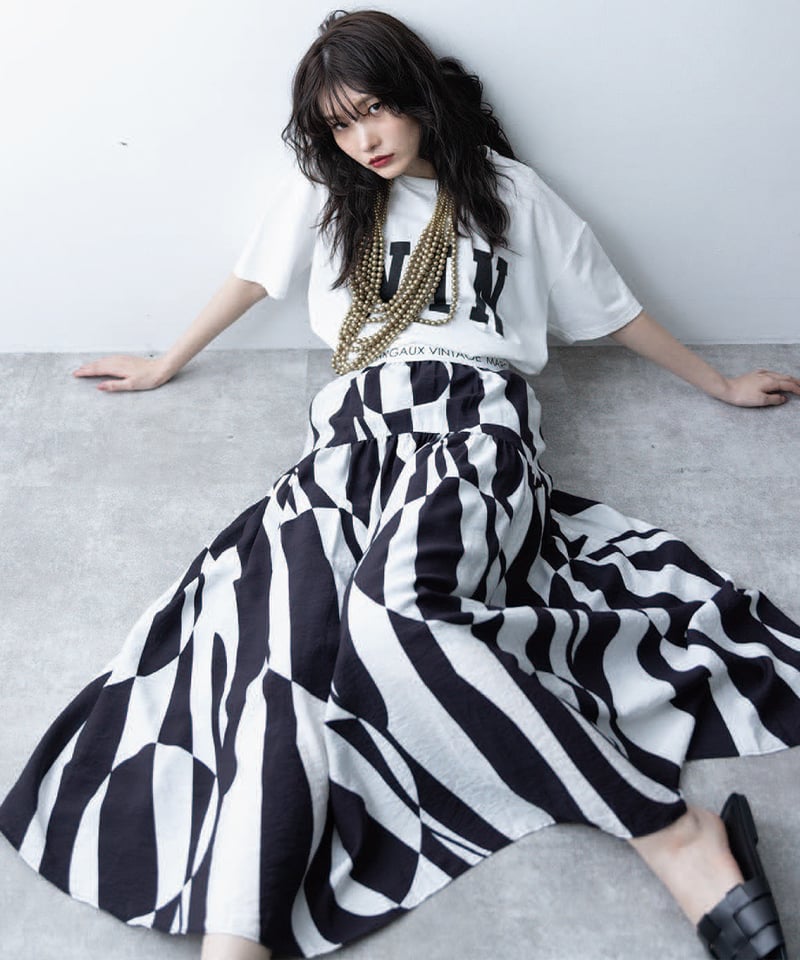 MARGAUX VINTAGE】 ご予約 ロゴウエストジオメトリックSK | select