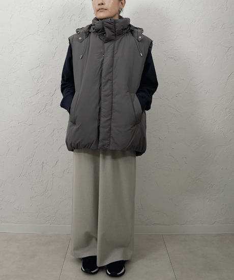 2way hoodie  down vest
