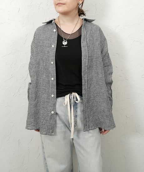 French linen 2WAY SHIRT