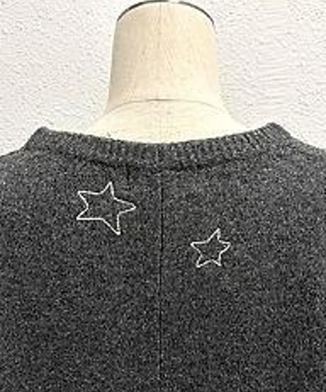 【ROSIEE】　ご予約 数量限定レタリング刺繍Knitワンピース