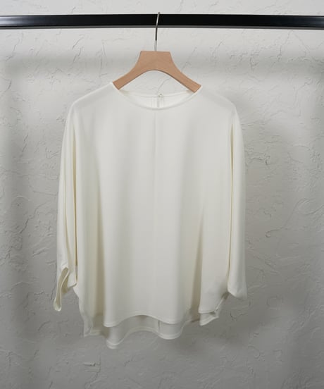Georgette　poncho　blouse【Charcoalラスト1点】