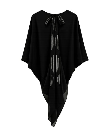 【MAISON MAVERICK】　ご予約  Back Ribbon Drape Tunic