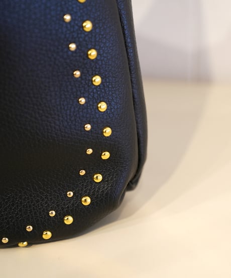 【MARLON】　  DOLLARO　studs leather　tote　bag 6103