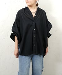Cotton linen gather sleeve shirt【ラスト1点】
