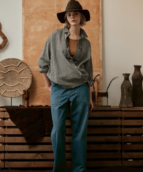 French linen 2WAY SHIRT