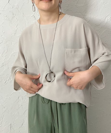 Powder georgette halfsleeve pullover【ラスト1点】