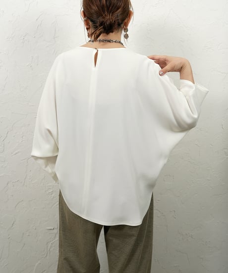 Georgette　poncho　blouse【Charcoalラスト1点】