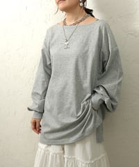 Boat neck　long tee