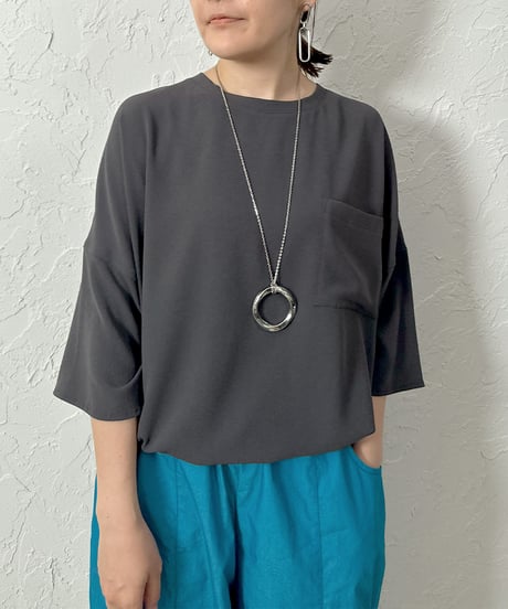 Powder georgette halfsleeve pullover【ラスト1点】
