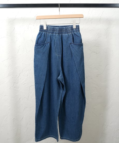 CYAN tokyo×Liren別注size Over tuck linen denim pants