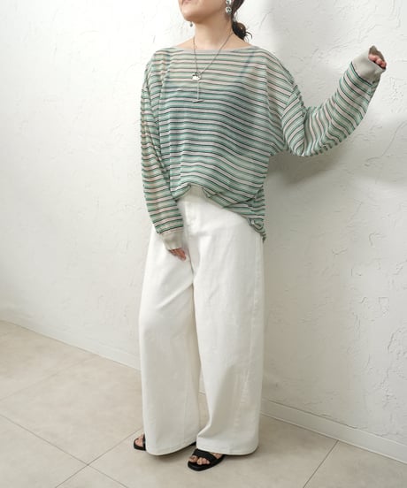 Sheer border knit【残り僅か！】