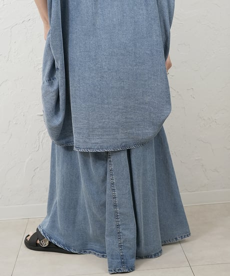 Tencel denim work skirt【ラスト1点】