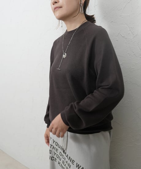 Cotton cashmere knit【brownラスト1点】