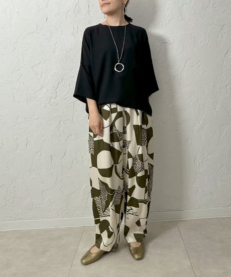 Powder georgette halfsleeve pullover【ラスト1点】