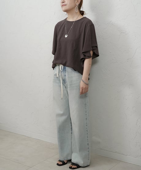 Georgette　frill blouse