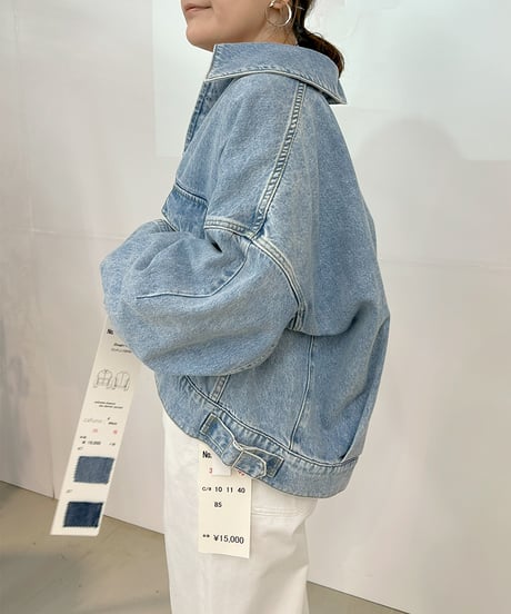 【cafune】ご予約  volume sleeve zip denim jacket