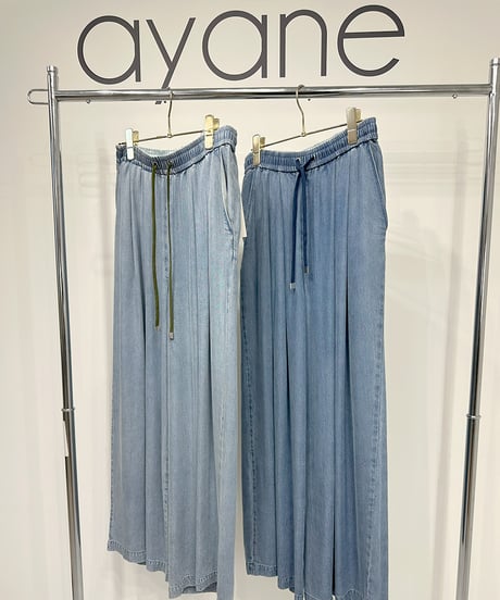 【ayane】ご予約  テンセルデニムワイドパンツ