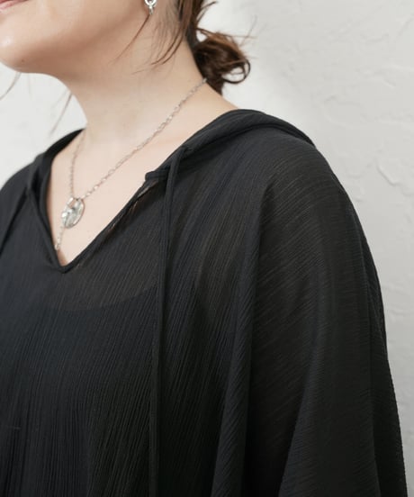 Sheer mesh poncho TOPS【ラスト1点】