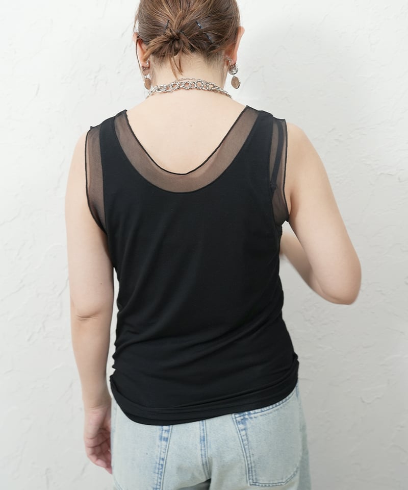 再々値下げ【新品・未使用】WE’RTHY 2nd SKIN TANK sizeM 再再販！sheer switching tank | select shop Liren