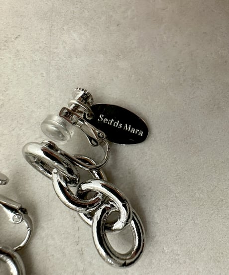 【Sea'ds mara】　 Oval chain earring