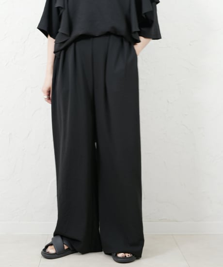 Stretch　georgette relaxpants【beigeラスト1点】
