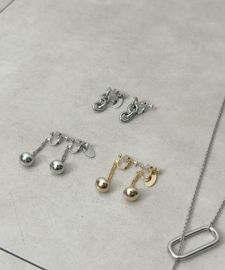 【Sea'ds mara】　 Oval chain earring