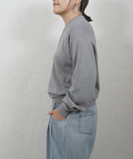 Cotton cashmere knit【brownラスト1点】