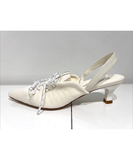 【MAISON MAVERICK PRESENTS】　ご予約  Knit Lace-Up Sneaker Heel