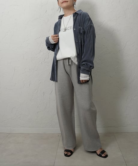 Sheer flocky stripe shirt 残り僅か！