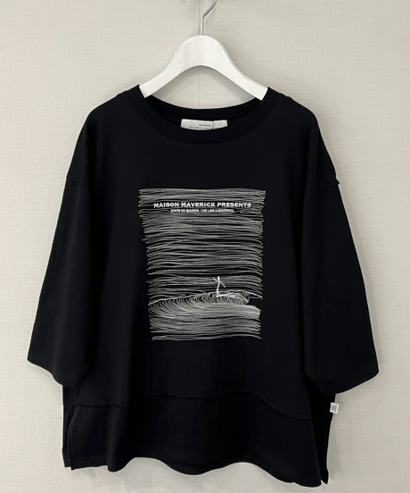 【MAISON MAVERICK PRESENTS】ご予約  WAVE RIDER Embroidered Tee