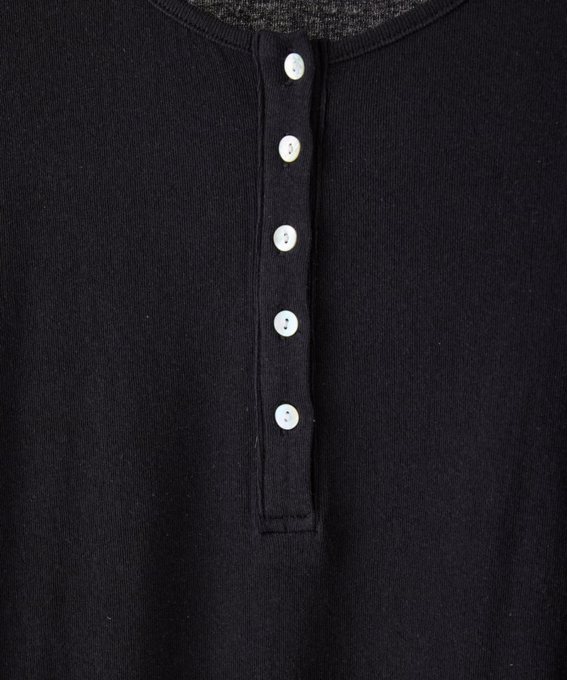 YENN イエン HENRY NECK LONG TEE ブラック YENN イエン HENRY NECK