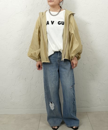 LA VAGUEtuck sleeve Tshirt【残り僅か！】