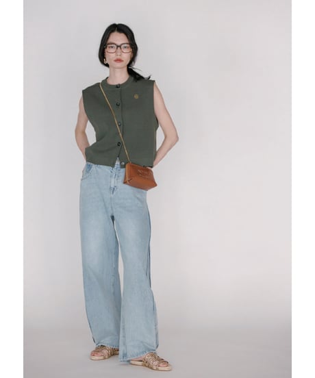 【YENN】再販ご予約  SIDE PLEATED DENIM PT