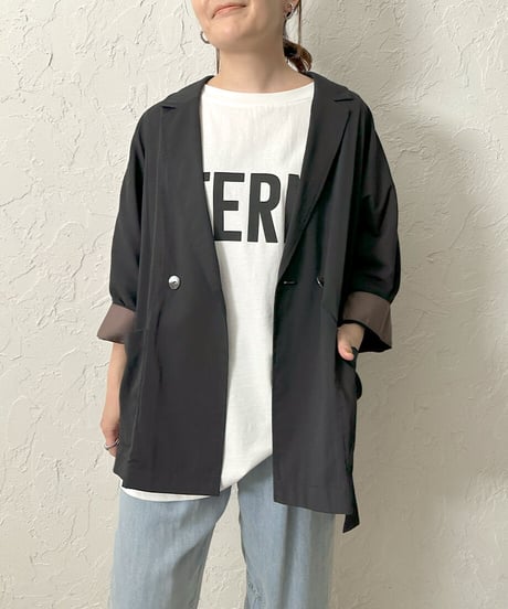 Sheer dolman jacket【grayラスト1点】