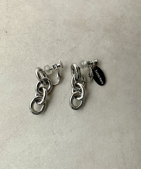【Sea'ds mara】　 Oval chain earring