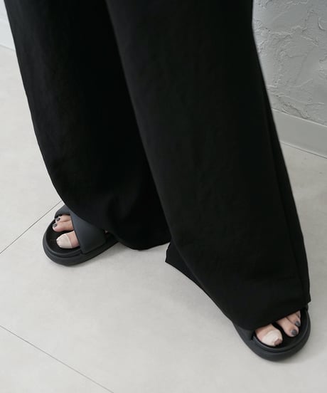 Stretch　georgette relaxpants【beigeラスト1点】