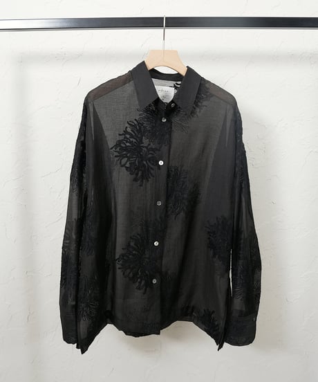 Sheer embroidery shirt【ラスト2点】