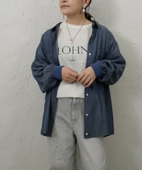 Sheer denim snap button　shirt【ラスト1点！】