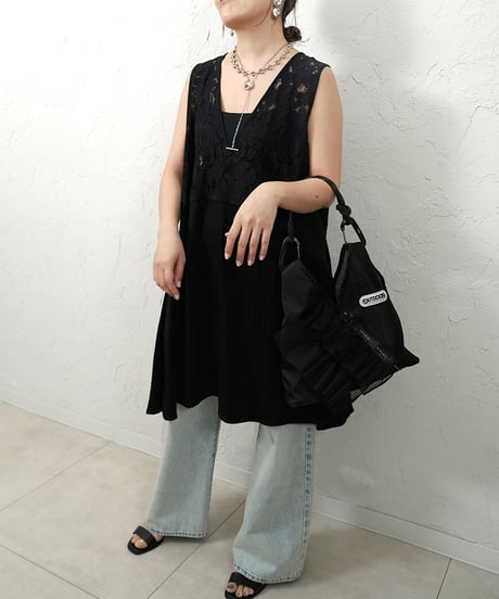 Side slit race combi tunic【ラスト1点】