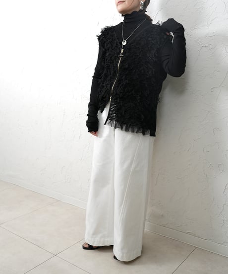 Curve switching drawst  waist   denim pants 【ラスト1点】