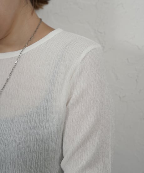 Karl Mayer　boat neck pullover【white,blackラスト2点】