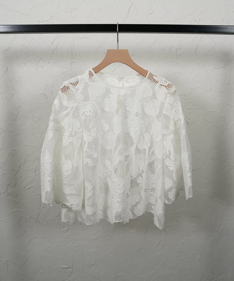 Race flare sleeve blouse【ラスト1点】