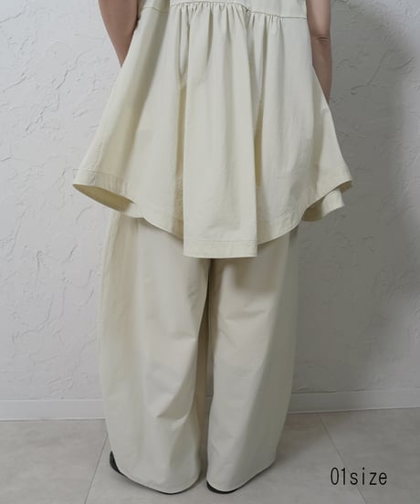Stretch  nylon tuckpants　【ラスト1点】