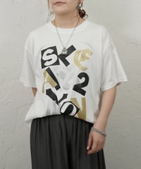 Randam foil print logo t  ラスト1点！